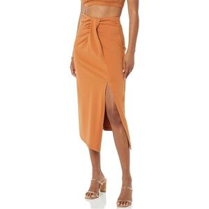TEREA Women's Laila Faux 
Wrap Midi Skirt new 🆕